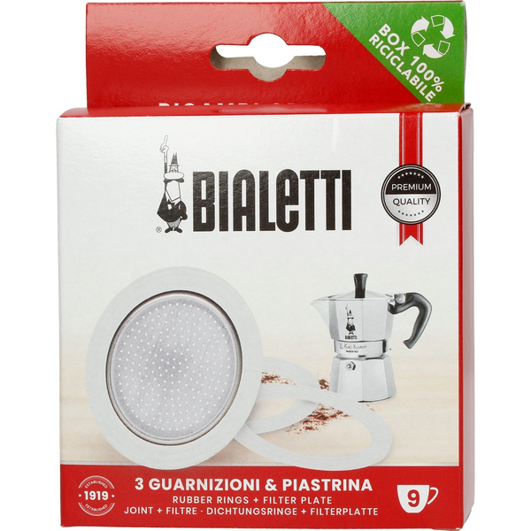 Bialetti Tesnenie 3 ks + sitko do kávovarov 9tz
