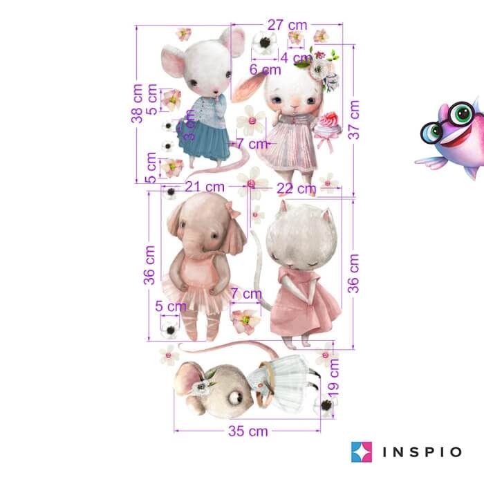 Falmatricák - Akvarell táncosok (9294f)