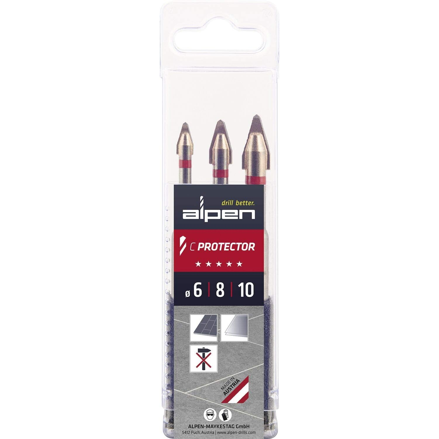 Alpen 303003100 C PROTECTOR Fúrószár készlet (3db / csomag) (303003100)