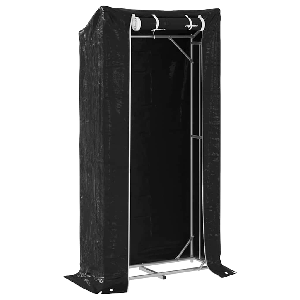 Tűzifa állvány esővédővel 100x40x200 cm Horganyzott acél (4104948)