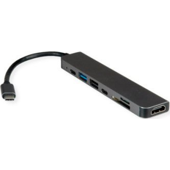 Dokovacia stanica USB C HDMI 4K60 2x USB A+C + 1x USB A 1x PD 1x SD/TF