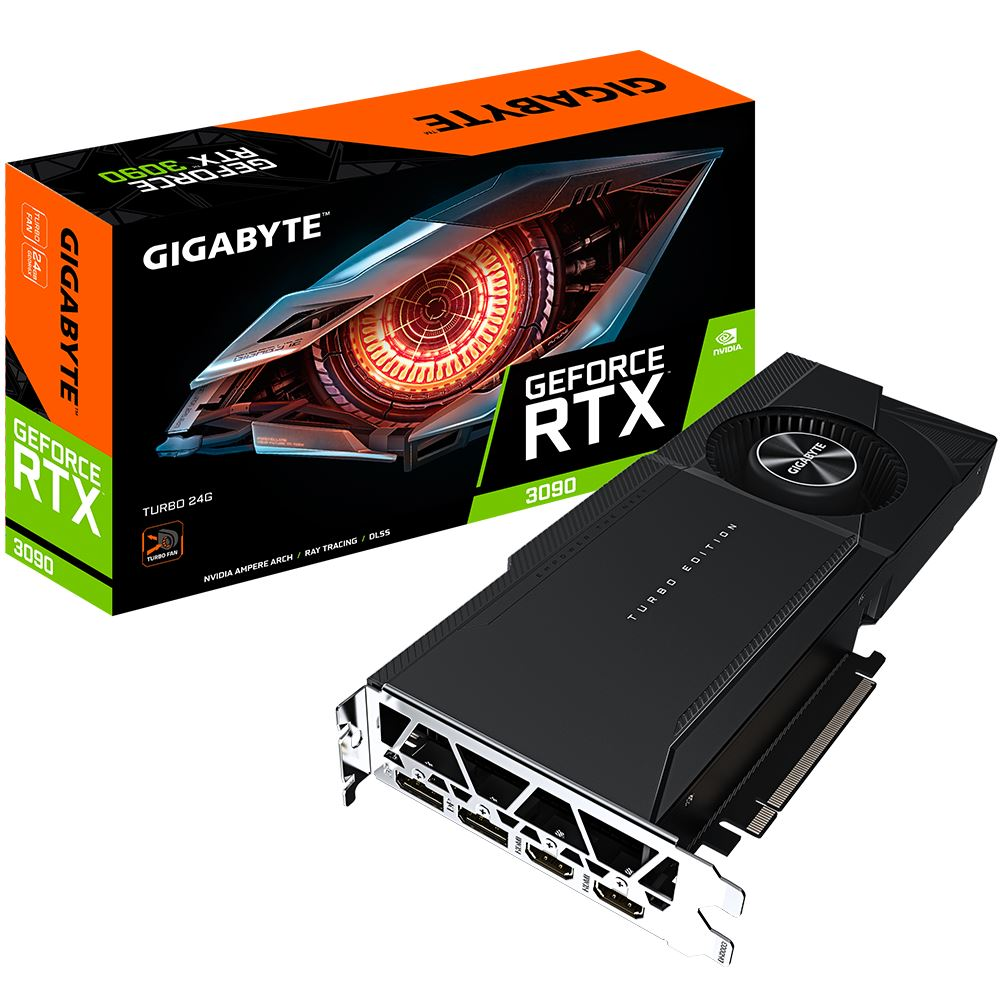 Видеокарта Gigabyte GeForce RTX 3090 GV-N3090TURBO-24GD 24 GB GDDR6X