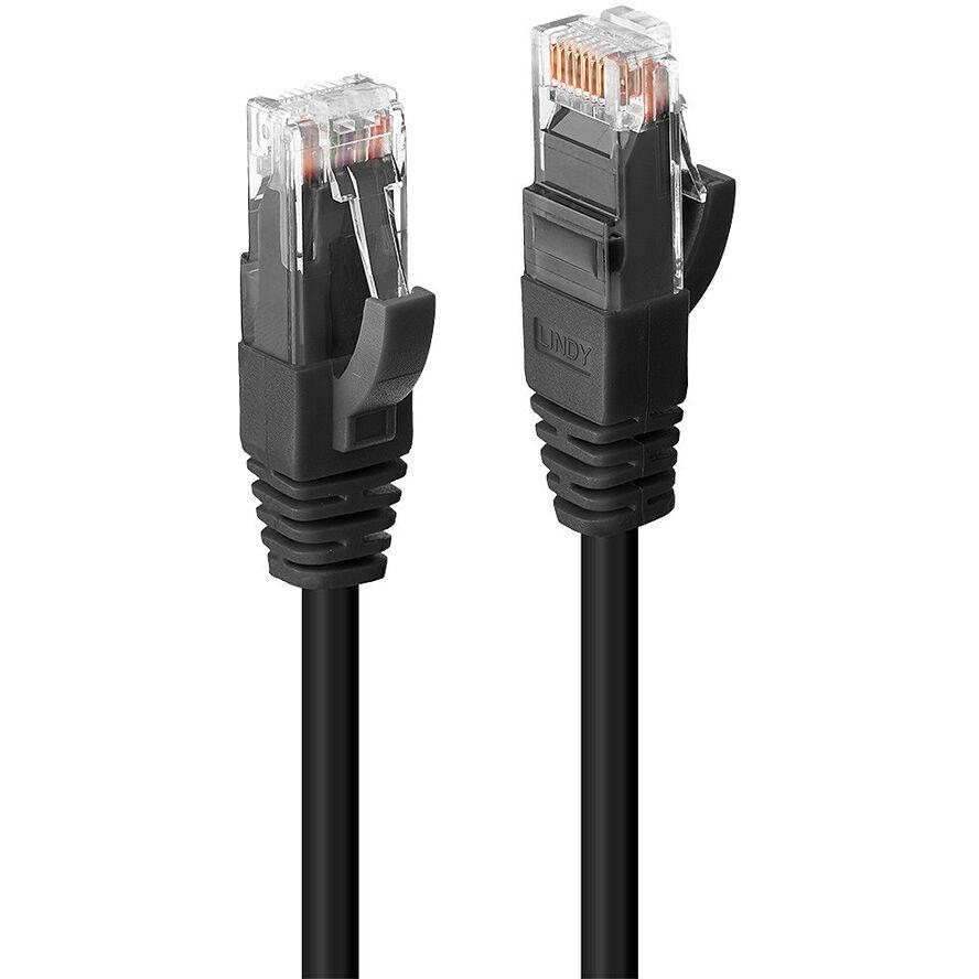 Lindy Cat.6 UTP Premium 0.5m sieťový kábel Čierna 0,5 m