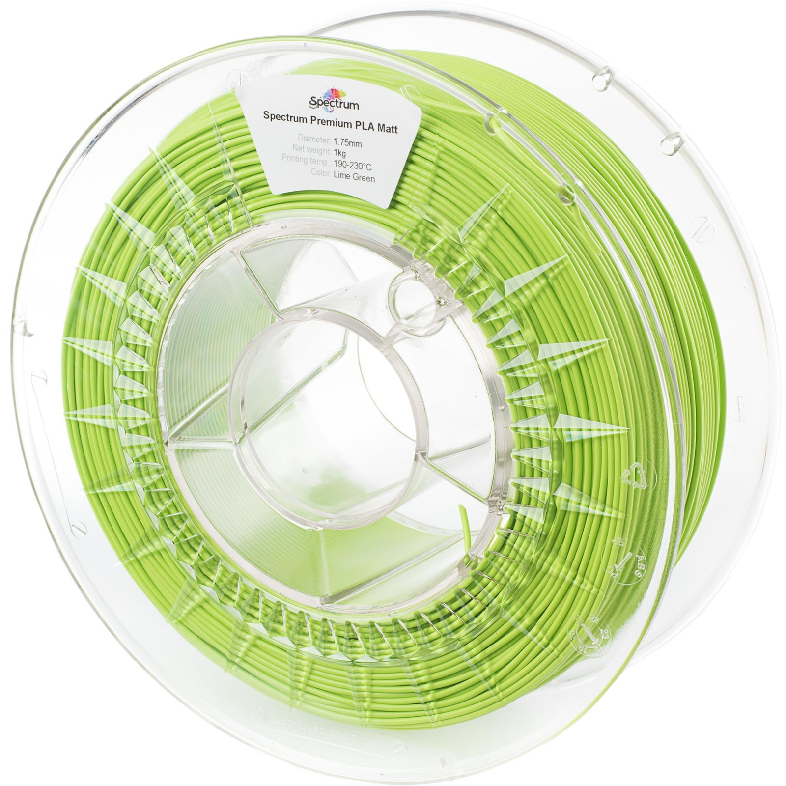 Spectrum 3D nyomtatószál, PLA Matt, 1,75 mm, Lime Green, 1 kg (80241)
