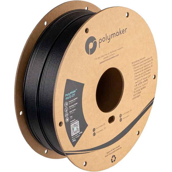 Drukarka 3D Polymaker Polymaker Fiberon PA12-CF10 3D Printer Filament – 1.75 mm – Black – 500 g