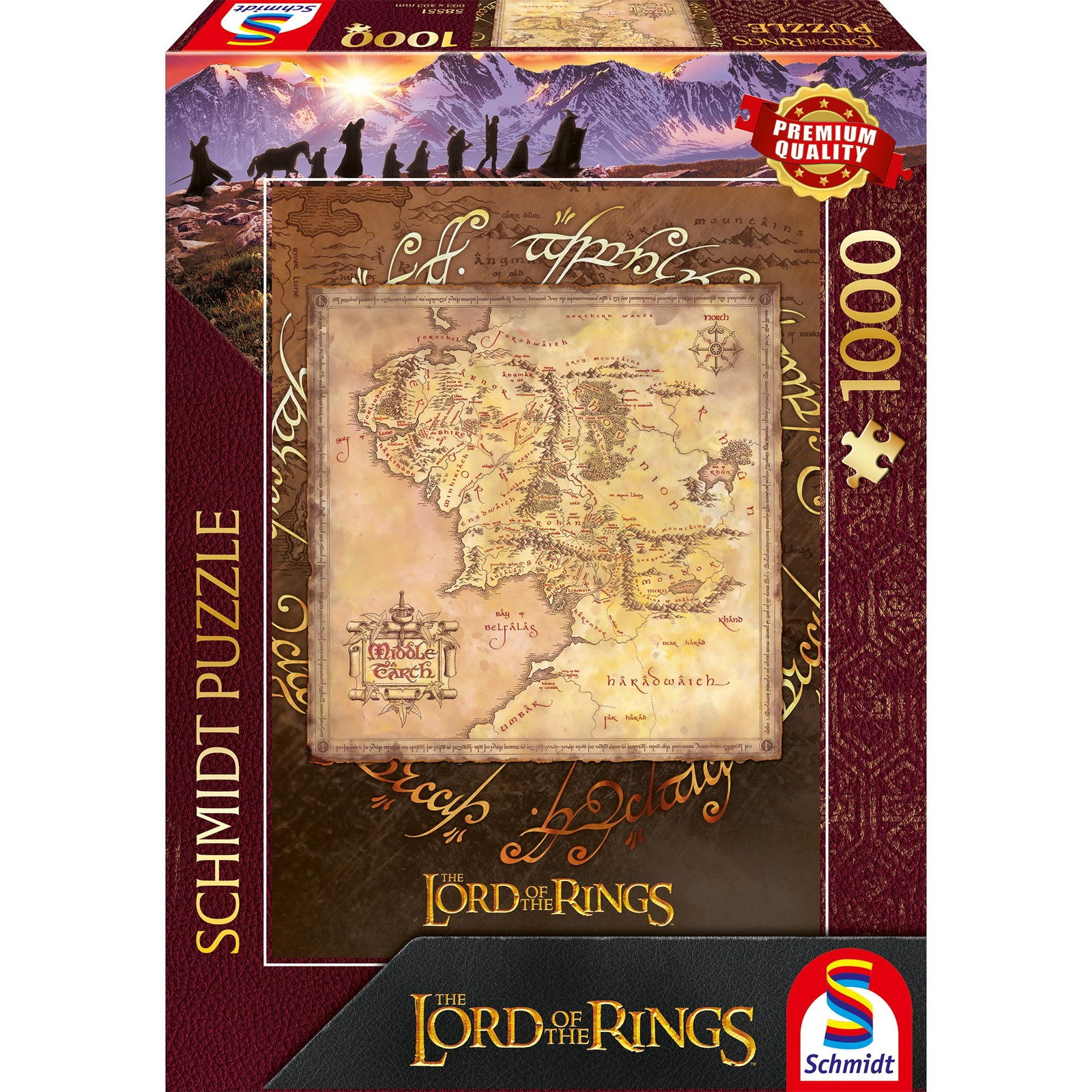 Schmidt Spiele Lord of the Rings - Középfölde 1000 darabos puzzle
