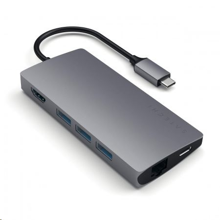 Satechi Aluminium TYPE-C Multi-Port Adapter asztroszürke (ST-TCMA2M) (ST-TCMA2M)