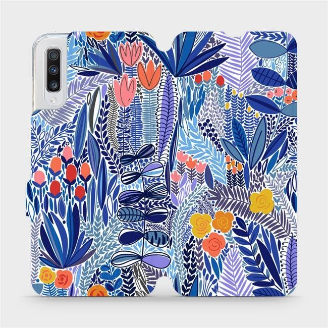 Flip case for Samsung Galaxy A70 - MP03P Blue flower (5903516763818)