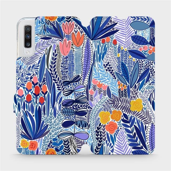 Flip case for Samsung Galaxy A70 - MP03P Blue flower