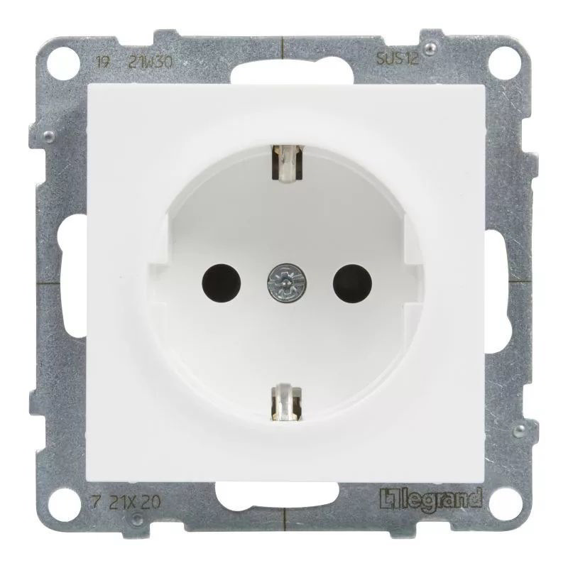Legrand 721120 Suno 2P+F Földelt Fali Csatlakzóaljzat - Fehér (721120)
