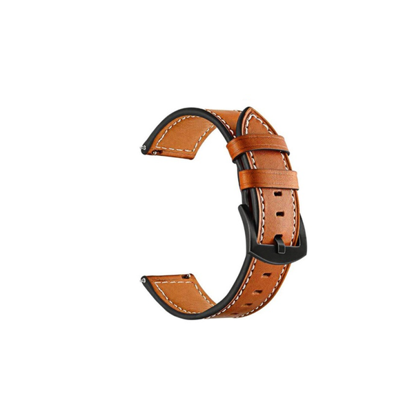 Mybandz Univerzális Elegáns Bőr szíj fekete csattal 22 mm - Barna