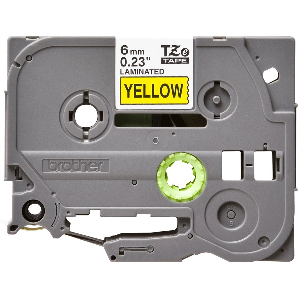 Brother TZE-611 címkéző szalag Sárgán fekete (TZE-611)