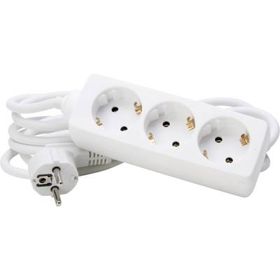 Kopp 128688650 Elosztó kapcsoló nélkül 3 részes Fehér Védőérintkezős 1 db (128688650)