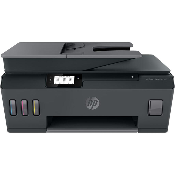 HP Smart Tank Plus 655 Multifunkciós nyomtató Tintasugaras Színes A4 Nyomtató, szkenner, fénymásoló, fax ADF, Bluetooth®, Tintatartályos rendszer,
