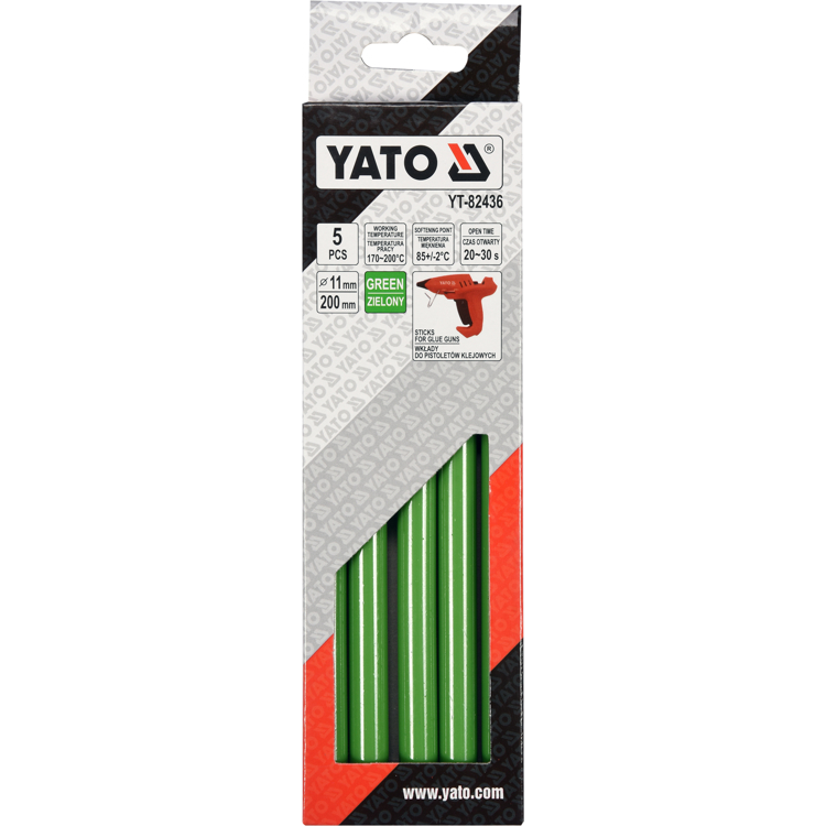 YATO olvadékragasztó pálcika 11 x 200 mm, zöld, 5 db (YT-82436)