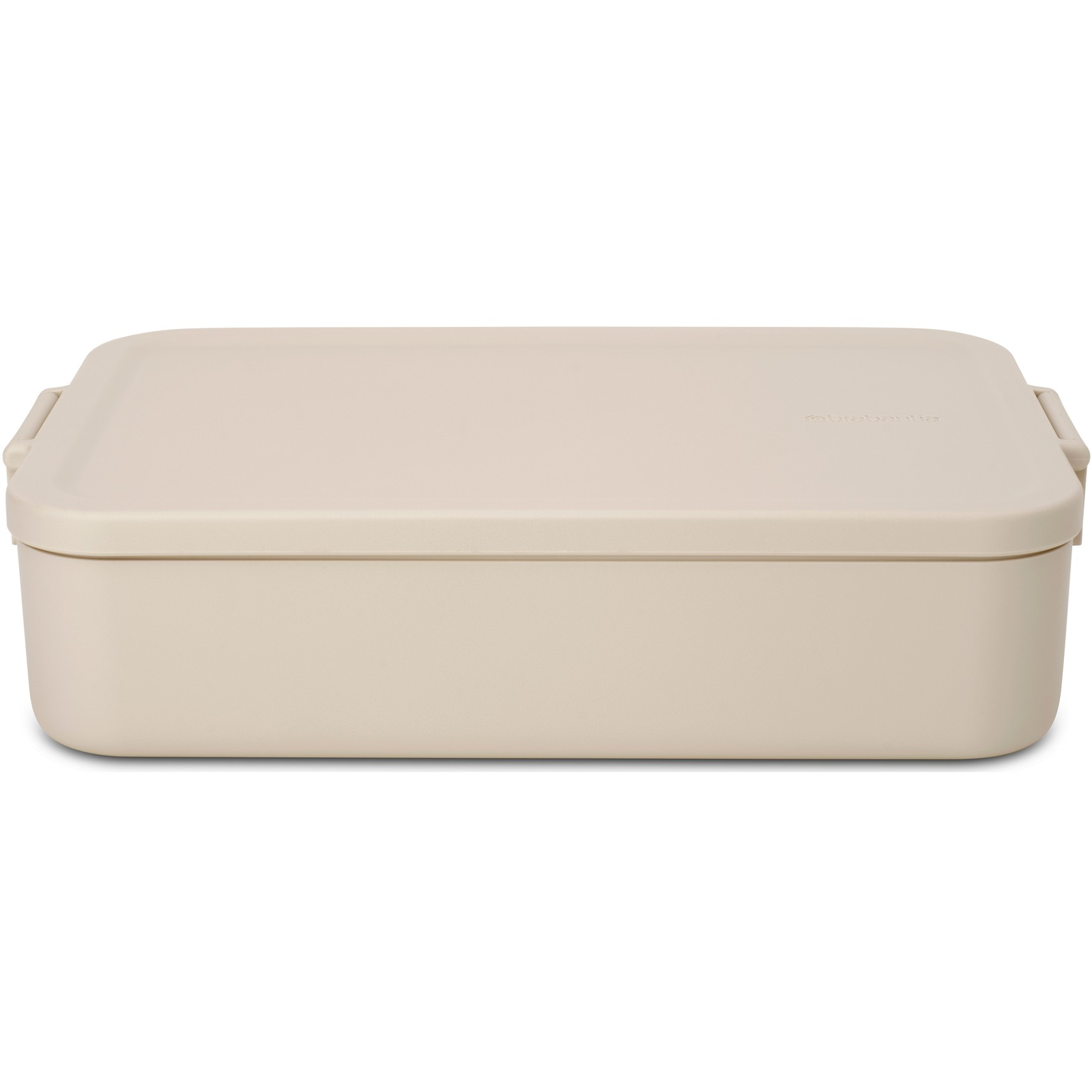 Brabantia Make & Take Lunch Box Bento nagy méretű ételhordozó doboz, 2000 ml, kivehető belső elválasztó rekeszek, bepattintós (clip-on) záródás, BPA mentes műanyag, világos bézs - 241369