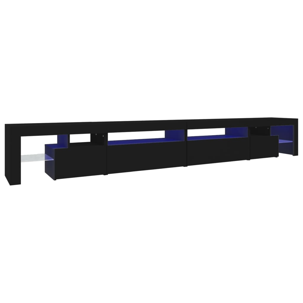 fekete TV-szekrény LED-lámpákkal 290x36,5x40 cm (3152803)