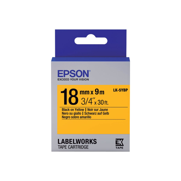 Epson LK-5YBP nastro per etichettatrice Nero su giallo