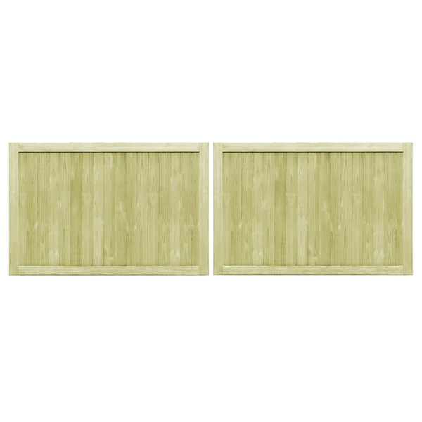 2 db impregnált fenyőfa kertkapu 300 x 100 cm