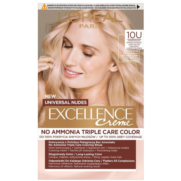 XXX_Loreal (L’Oreal Paris) L'OREAL_Excellence Creme Universal Nudes trwa a farba do w os w jasny blond 10U