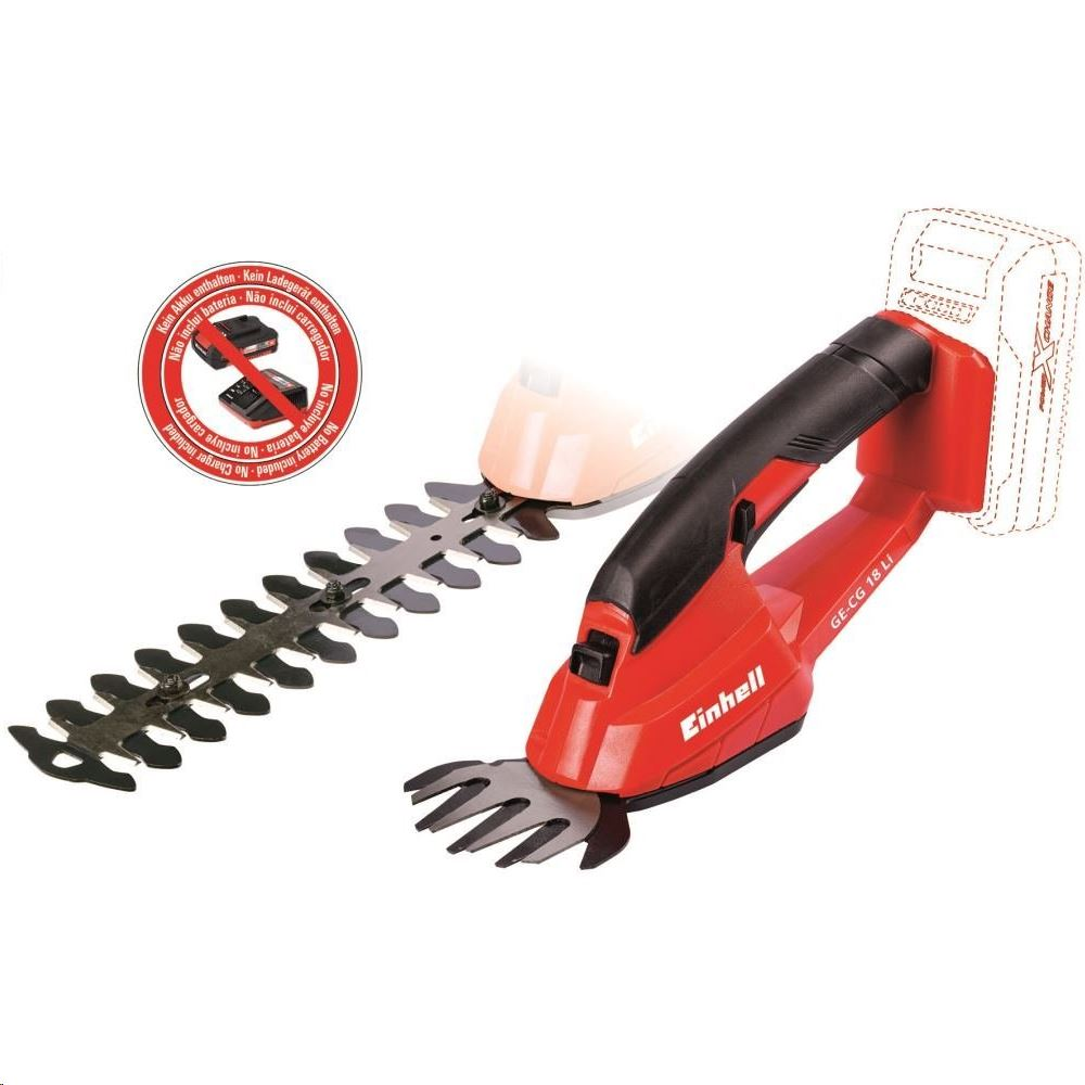 Einhell GE-CG 18 Li - Solo akkus fű- és sövénynyíró olló - akkumulátor és töltő nélkül (3410370)