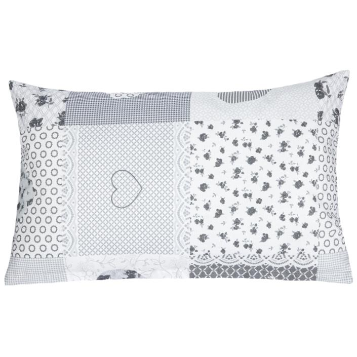 Bellatex 90/108 párnahuzat, 50×70 cm, szíves patchwork (12132)