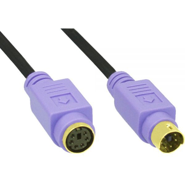 InLine 13342W PS/2 kábel 2 M Fekete (13342W)