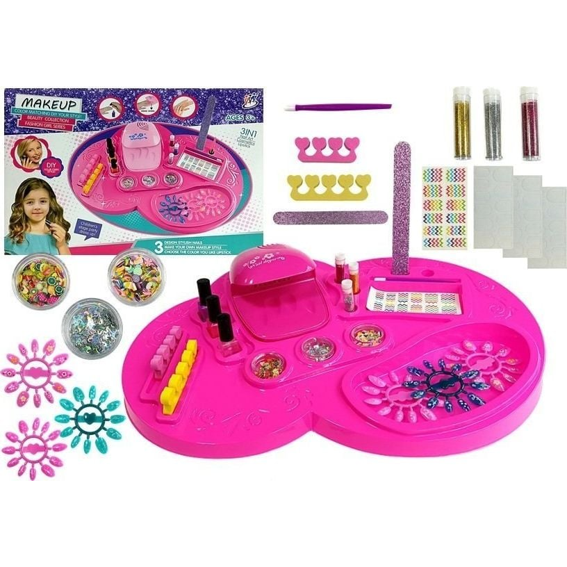 Körömlakk Készlet - Szárítóval, Mintákkal (5486)