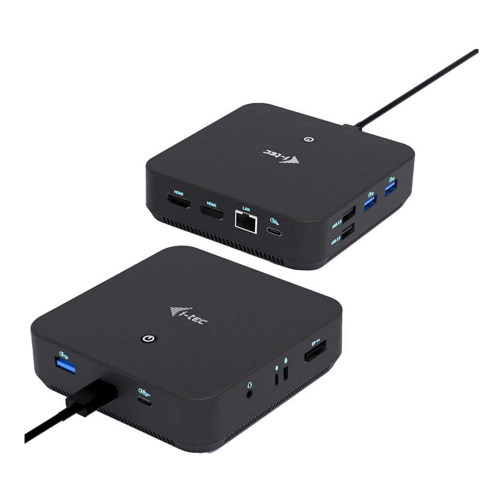 i-tec USB-C DP Dual HDMI Docking Station with Power Delivery 100 W Vezetékes USB 3.2 Gen 2 (3.1 Gen 2) Type-C Fekete (C31TRIPLEVIDEODPPRO)