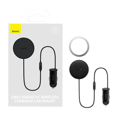 Baseus CW01 mágneses telefontartó + autós töltő USB-C fekete (C40141000111-00) (C40141000111-00)