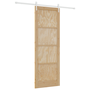 Ușa glisantă cu set de accesorii 83x232 cm din lemn masiv de pin, Ușa interioară "ORKDAL" 83x232x4 cm din lemn masiv de pin