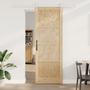 Ușa glisantă cu set de accesorii 83x232 cm din lemn masiv de pin, Ușa interioară "ORKDAL" 83x232x4 cm din lemn masiv de pin
