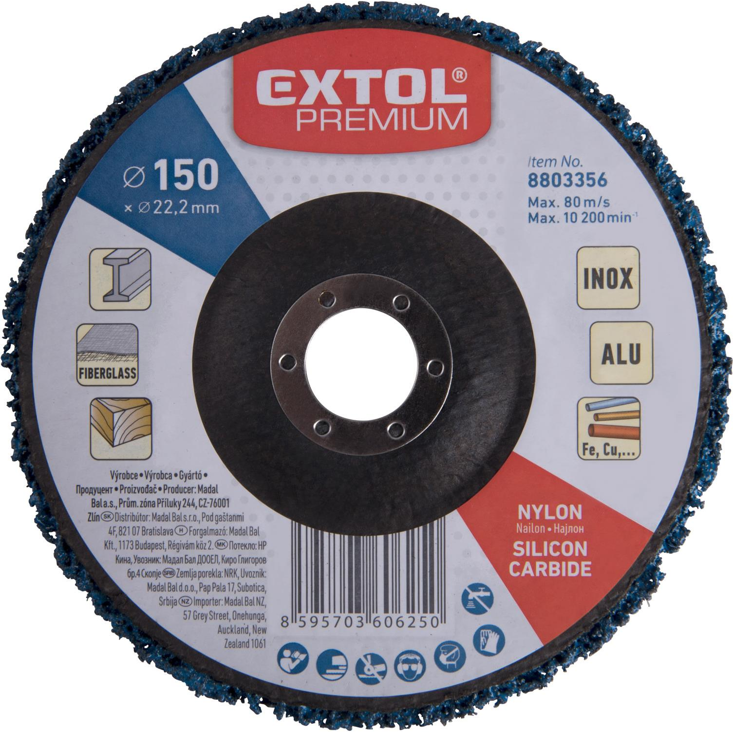 EXTOL PREMIUM 8803356 Nylon csiszolókorong 150mmmx14mm (8803356)
