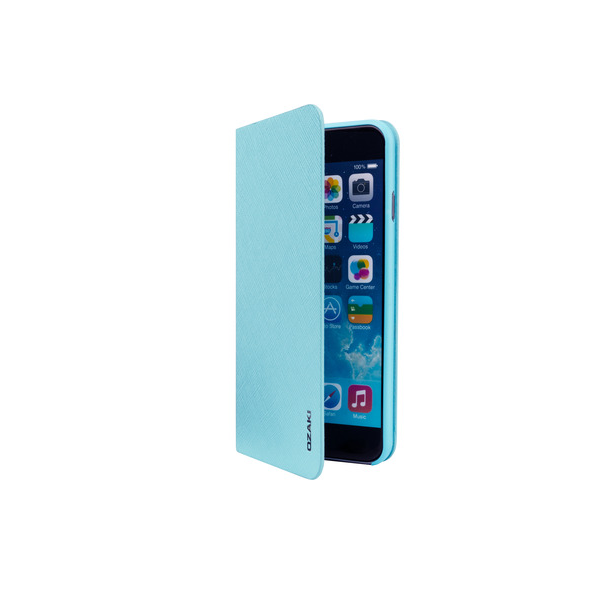 Ozaki OC581LB 0.4+Folio LightBlue iPhone 6S+/6+ Tok - Világoskék (OC581LB)