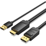 Vention HDMI to DisplayPort (DP) 4K@60Hz Cable 1.5m Black