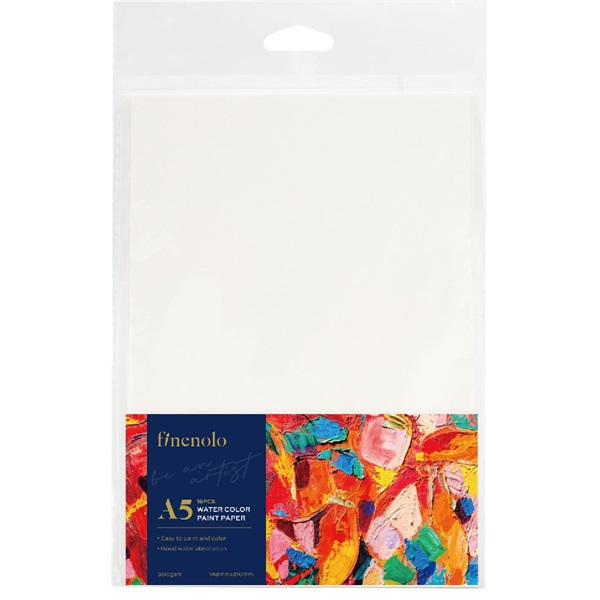 Deli Finenolo A5, 16 íves kivitelű, 300 g/m2 akvarell-papírcsomag (DEC270-A5)