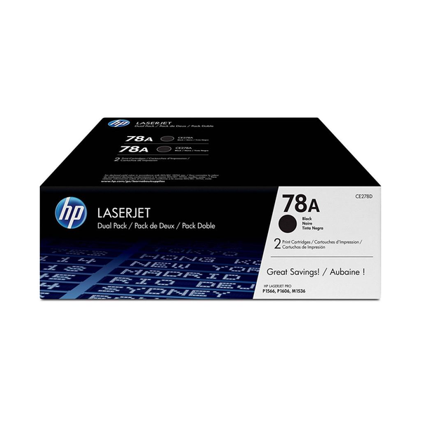 HP 78A 2-pack Black Original LaserJet Toner Cartridges tonerová náplň 2 kusů Černá