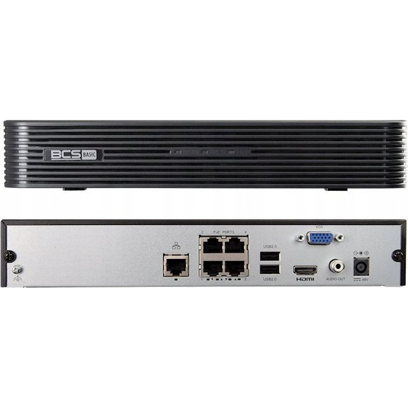 BCS BCS-B-NVR0401-4P(2.0) 4-csatornás IP rögzítő PoE-val, 8MP, HDMI 4K (BCS-B-NVR0401-4P(2.0))