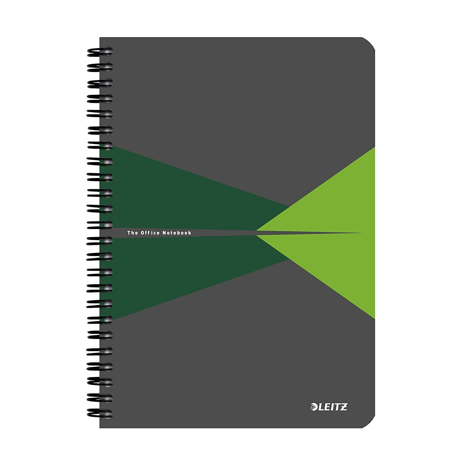 Leitz Office 90 lapos A5 kockás spirálfüzet - Szürke -zöld (44980055)
