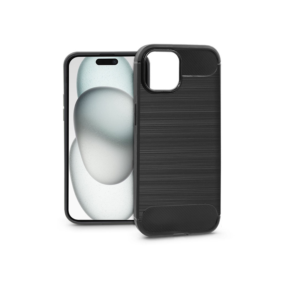 Apple iPhone 15 Plus szilikon hátlap - Carbon - fekete (PT-6858)