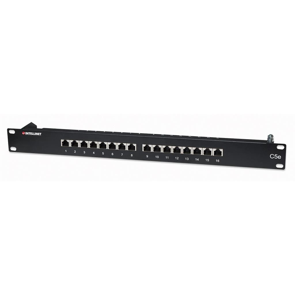 Intellinet FTP patch panel árnyékolt 16 port CAT5e 1U 19