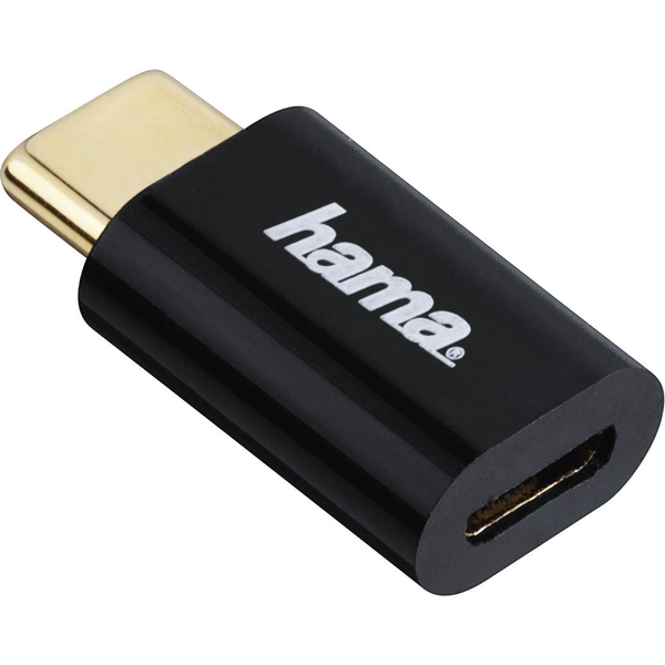 Hama 00178399 adattatore per inversione del genere dei cavi Micro USB USB-C Nero