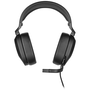 Слушалки Gaming с микрофон Corsair HS65, Surround, Dobly Audio 7.1 Sound ID, Конектор USB & 3.5mm, Черен Carbon