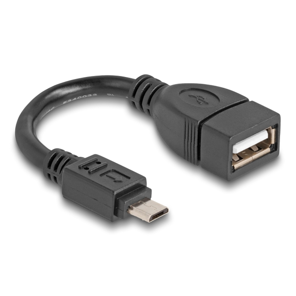 USB 2.0 OTG kabel, micro-B samec - typ A samice, 11 cm Delock 83018