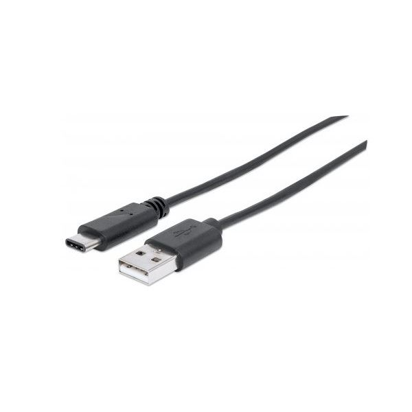 Manhattan 353298 USB-kabel USB 2.0 1 m USB C USB A Sort