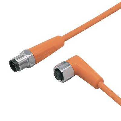 ifm Electronic EVT445 Összekötő vezeték Dugó, egyenes, Alj, hajlított 3 m Pólusszám: 4, 5 1 db