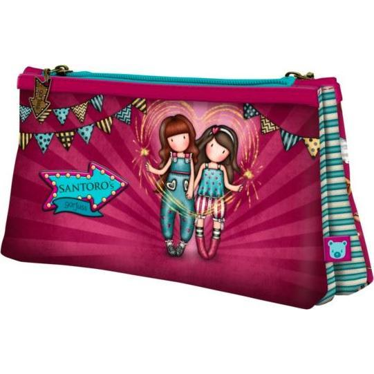 Portatodo Doble Gorjuss Fireworks Granate (21.5 X 11,5 X 5 Cm)