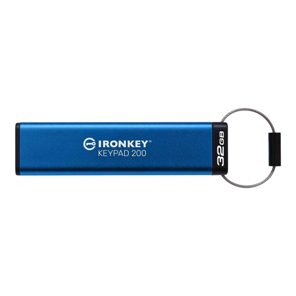 Kingston Technology IronKey Keypad 200 USB-nøgle USB Type-A 3.2 Gen 1 (3.1 Gen 1) Blå
