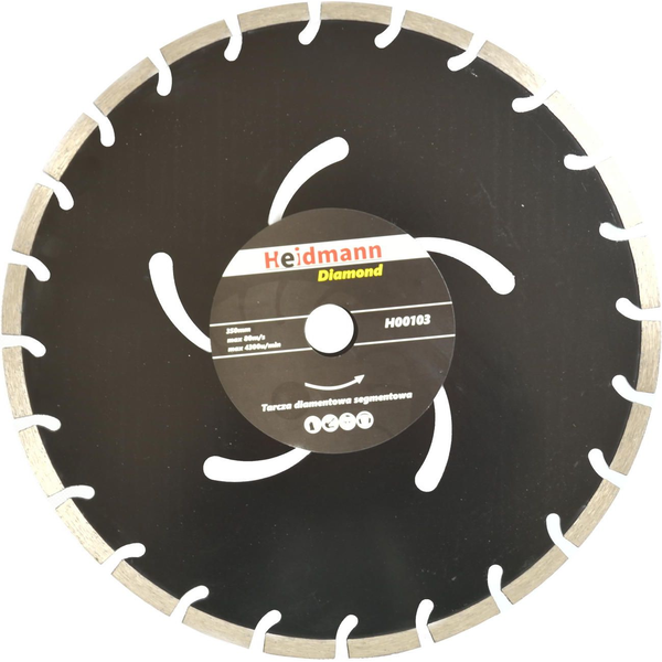 Geko tarcza diamentowa 350x25,4x10mm czarna (H00103)