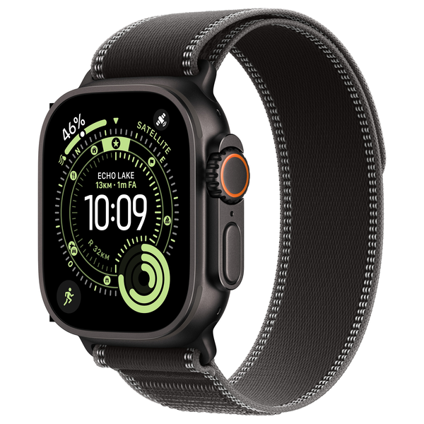 Умен часовник Apple Watch Ultra 3 с клетъчна връзка, 49 мм, черен титан
